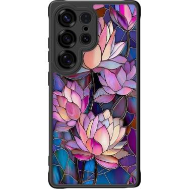 Imagem de DEENAKIN Capa fofa para Samsung Galaxy S25 Ultra, capa rígida floral estética, compatível com Magsafe, capa protetora fina moderna exclusiva retrô coquete ocidental para mulheres e meninas, lótus