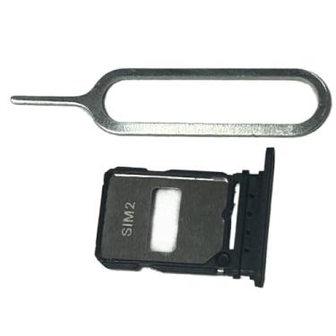 Imagem de zhxchzhi Suporte de bandeja de cartão SIM duplo OEM + pino compatível com peças Xiaomi 15T Pro 5G preto