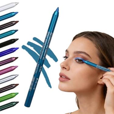 Imagem de Delineador de lápis à prova d'água, à prova de manchas, gel de cor cremosa delineador líquido, enchimento de meia para mulheres (azul celeste)