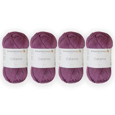 Imagem de 4 novelos/pacote Schachenmayr (SMC) Catania Originals Yarn, cada bola 50 g (125 m), 100% algodão mercerizado para fio de tricô e crochê, peso esportivo, 240 - jacinto