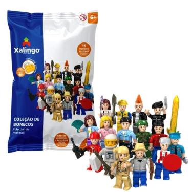 Imagem de Brinquedo Blocos de Montar Criativo Bonecos 13/15 Peças - Sortido e Un