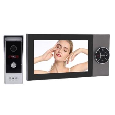 Imagem de Qinlorgo de Intercomunicação de Vídeo Sem Fio, Kit de Câmera de Campainha 1080P Com Tela de Toque de 7 Polegadas, Fechadura Elétrica de Visão Noturna, Ideal para Apartamentos Kit de Porta (Plugue