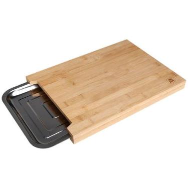 Imagem de Tabua de Corte Para Churrasco com Bandeja e Gaveta Slice Inox Pro Bel 