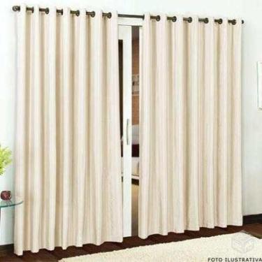 Imagem de Cortina Rustica 300x280 Pietra Creme Admirare