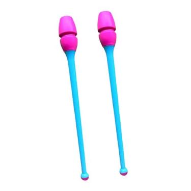 Imagem de Aymzbd 2 Bastões de Ginástica, Equipamento de Fitness, 35 Cm de Comprimento, Aparelho de Treinamento de Borracha para Adultos, Aparelho de Treinamento para G, Style D