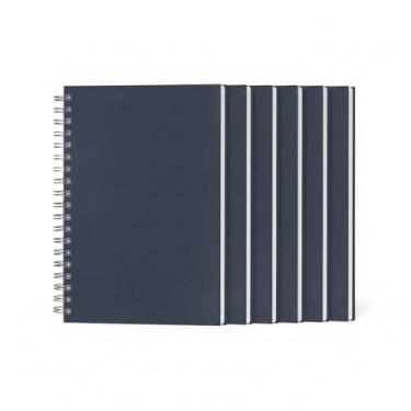 Imagem de Caderno Planner Espiral com Capa Rígida em Percalux, 90 Folhas Brancas, Formato 24x18,5x1,5cm, Gestão de Rotina com Calendários 2025-2028 (5, Azul)