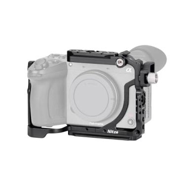 Imagem de Nitze Gaiola para Câmara Sony FX2, FX2 Gaiola Compatível com Punho XLR da Sony, com Trilho NATO Superior, Sapata Fria Integrada, Trilho NATO e Placa de Liberação Rápida para Arca-Swiss - T-S17B