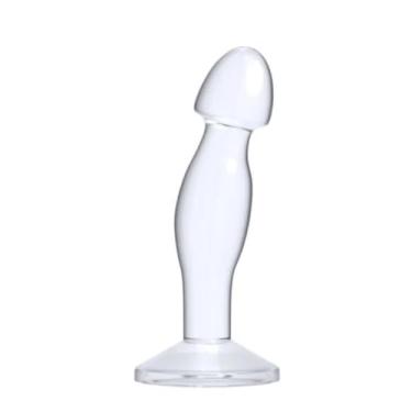 Imagem de Plug Anal Com Ventosa 16,5 X 4Cm Brinquedo Erótico Estimulador Anal Transparente Flexível PL107