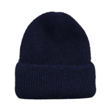 Imagem de Gorro De Inverno Feminino Em Pele De Coelho Real, Quente, Estilo Adult