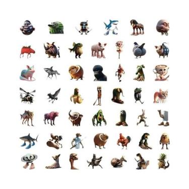 Imagem de Conjunto De Adesivos Italian Brainrot Engraçados De Animais Para Celul