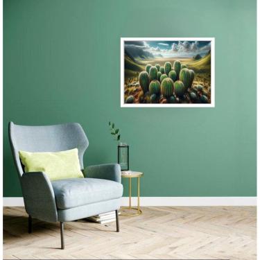 Imagem de Quadro Decorativo Cactos Montanhas - 50X70Cm
