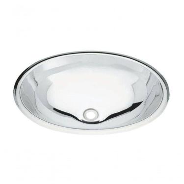 Imagem de Cuba Para Lavabo Oval Tramontina Em Aço Inox Alto Brilho 36x26cm