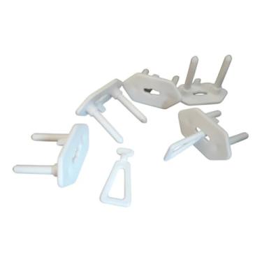 Imagem de Kit 10 Protetores de Tomada Segurança Contra Choque + 2 Chaves de Acesso(Branco)