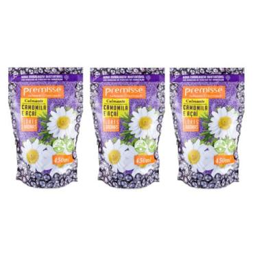Imagem de 3 Sabonete Liquido Açai E Camomila Glicerinado 450ml Pouch - Premisse