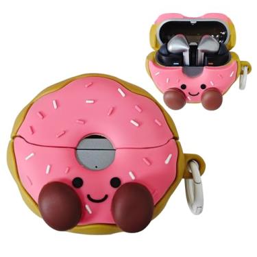Imagem de Compatível com Samsung Galaxy Buds 3 e capa para Galaxy Buds 3 Pro 2024, capa protetora de silicone macio premium para Galaxy Buds 3, acessórios de fone de ouvido com cordão (rosquinha engraçada)