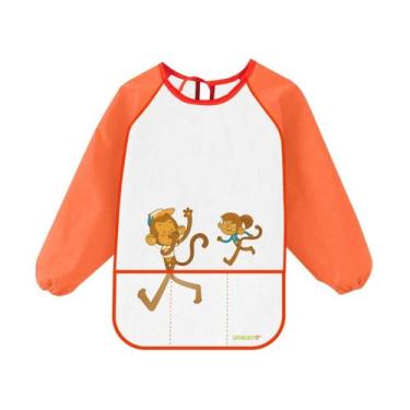 Imagem de Avental Infantil com Manga e Bolso Triplo Impermeável Fácil de Limpar 