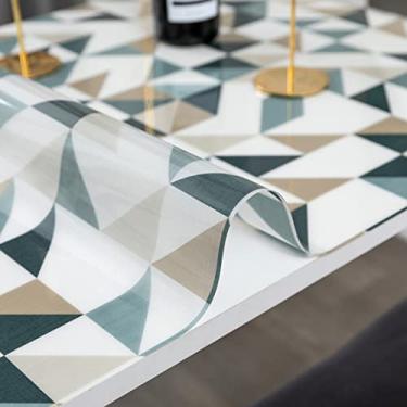 Imagem de Tapete de mesa transparente, capa de mesa grossa, elegante, toalha de mesa para 2, 4, 6 pessoas, multiuso (cor 23 90 x 90 cm)