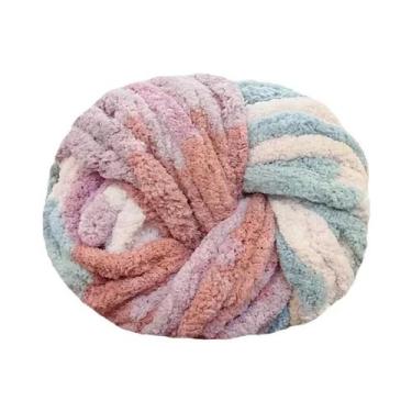 Imagem de Fio Chenille Colorido Macio De 250g Para Tricô Grosso, Ninhos Para Ani