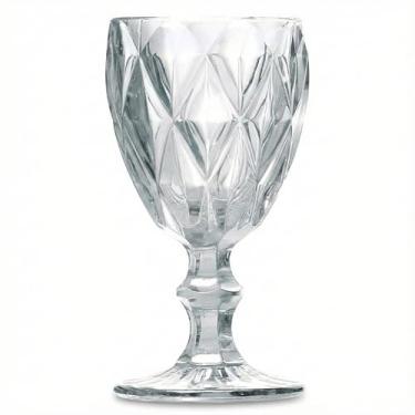 Imagem de Conjunto de 6 Taças de Vidro para Água Diamond 325ml Transparente com Design Lapidado Elegante
