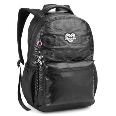 Imagem de Mochila Feminina Juvenil em Matelassê ColorUp, Preto