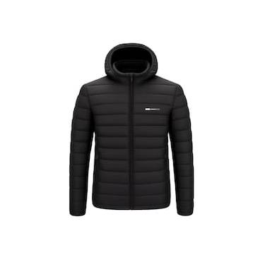 Imagem de Casaco Puffer com Capuz Grupo Casas Bahia Slim Preto
