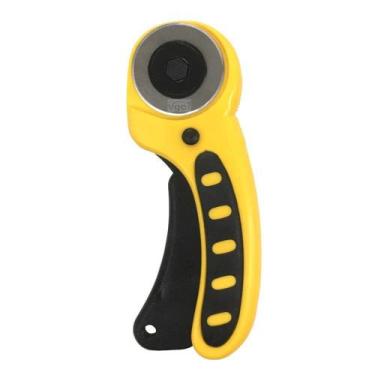 Imagem de Cortador Circular Manual AMARELO 45mm Tecido Patchwork Scrapboo - Lanm