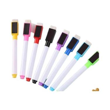 Imagem de Caneta Magnética Colorida Apagável Para Quadro Branco, Ideal Para Ensi