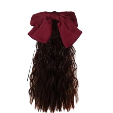 Imagem de Peruca infantil de rabo de cavalo encaracolado, extensões de cabelo longo e macio, extensões de cabelo com laço e nó de rabo de cavalo para mulheres e meninas (estilo 8)