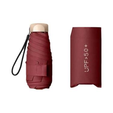 Imagem de Guarda-chuva Mini Ultra Leve Para Mulheres, Dobrável Em Cinco Partes, 