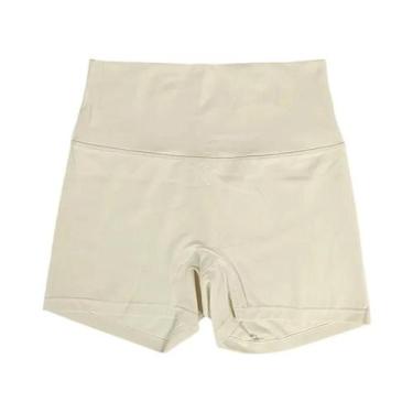 Imagem de Shorts De Yoga De Cintura Alta Em Cor Sólida Para Mulheres, Leggings D