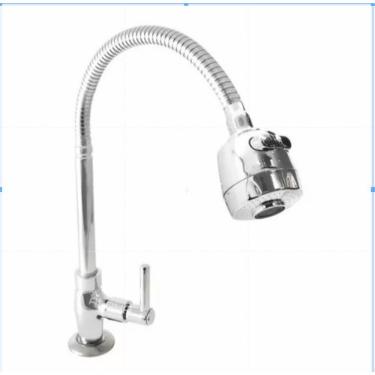 Imagem de Torneira Gourmet Monocomando De Cozinha Tubo Bica Móvel Flexível De Mesa Arejador Modelo:bancada