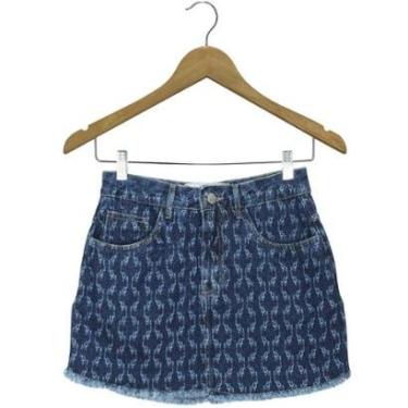 Imagem de Saia Labellamafia Denim Azul Feminina-Feminino