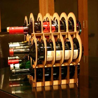 Imagem de Mini Adega Mdf Para 10 Garrafas