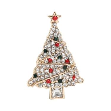 Imagem de Broche De Estrela De Strass Para Árvore De Natal, Alfinete Clássico Pa