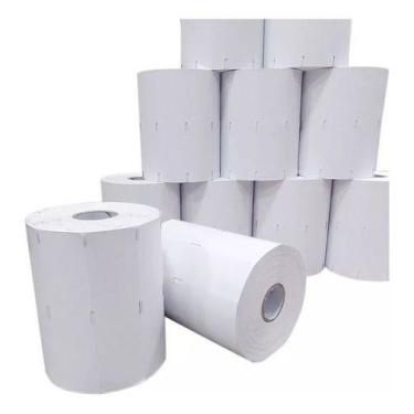 Imagem de Etiqueta de Gondola De Supermercado 110x30 Amarelo 4 Rolos - Evolution