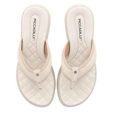 Imagem de Chinelo Piccadilly Esporão Salto Anabela Feminino - Bege 34-Feminino