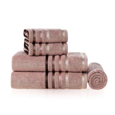 Imagem de Jogo de Toalhas / Banho em Algodão 5 Peças Lumina - Karsten, ROSE / RO