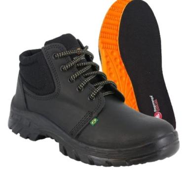 Imagem de Bota Botina de Segurança Ecosafety PS139 Preto Bico Pvc + Palmilha Gel