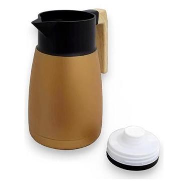 Imagem de Garrafa Térmica Parede Dupla 1 Litro Frio E Quente - Dourado - Kadê