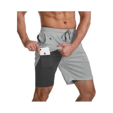 Imagem de Shorts Masculinos 2 Em 1 Para Corrida 2025: Novidade Para Treino De Ac