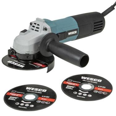 Imagem de Esmerilhadeira Angular 115mm 720W WS4751.3 220V + 3 Discos Wesco, 220V