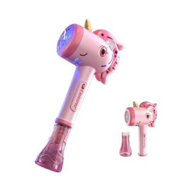 Imagem de Máquina De Bolhas LED Em Forma De Unicórnio, Brinquedo Automático Para