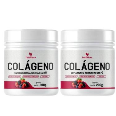 Imagem de Kit 2x Colágeno Hidrolisado 300g Sabor Frutas Vermelhas Tuttiflora - T
