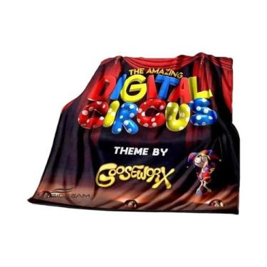 Imagem de Cobertor Digital Circus Cartoon De Flanela Quente E Confortável Para S