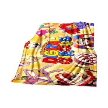 Imagem de Cobertor Digital Circus Cartoon De Flanela Quente E Confortável Para S