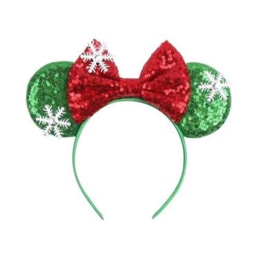 Imagem de Tiara De Natal Disney Mickey Mouse Para Meninas, Adultos E Crianças Co