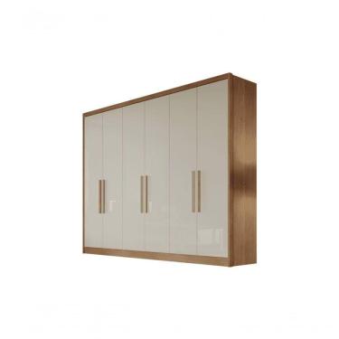 Imagem de Guarda Roupa Casal 6 Portas 4 Gavetas - Messina-cumaru-fendi - Móveis Horizonte