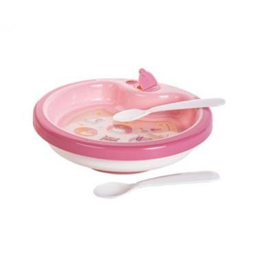 Imagem de Prato Térmico Infantil 450 ml com Ventosa e 2 Colheres Bichinhos Petit