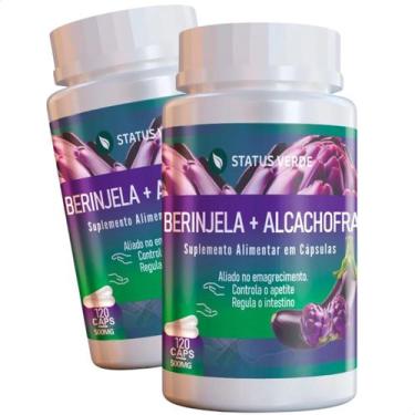 Imagem de 2 Potes Beringela com Alcachofra Kit 240 Cápsulas de 500mg - Suplement