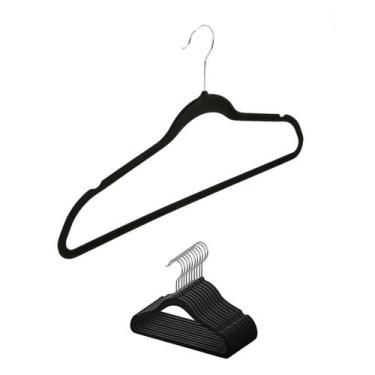 Imagem de 10un Cabide Aveludado Luxo Antideslizante 44,7CM adulto - tuut